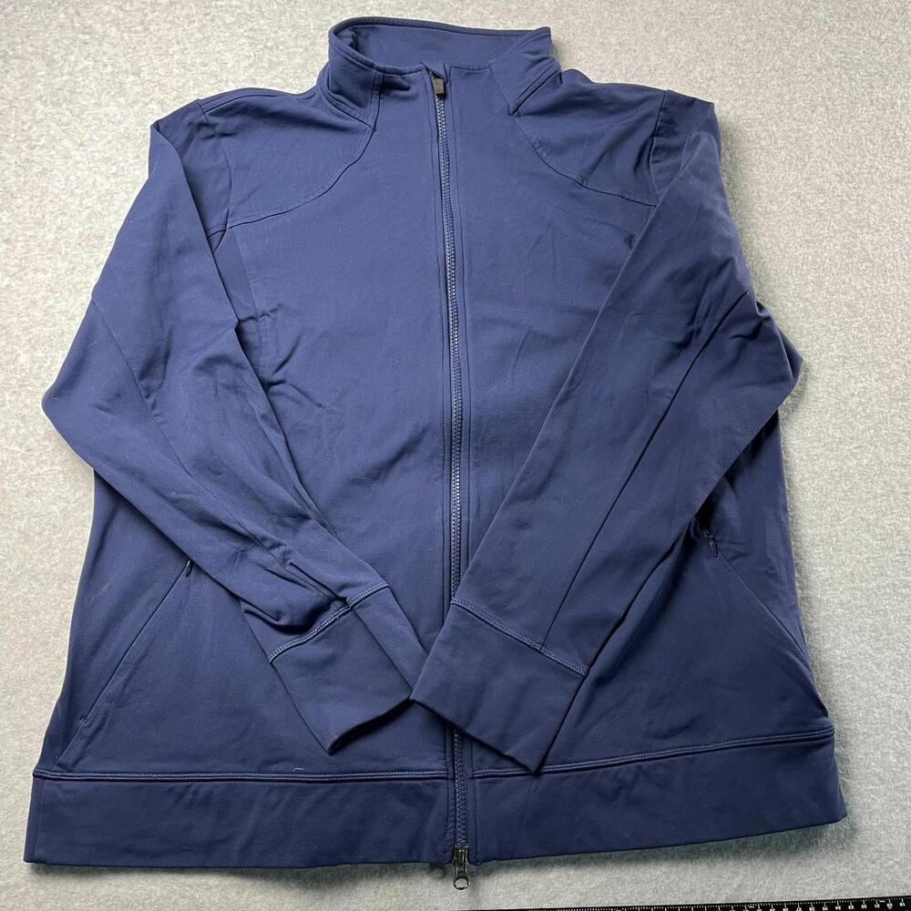 Duluth Trading Co Jacket Women's 2XL Blue Full Zip Running Nylon Spandex